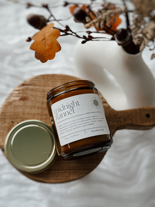 Midnight Flannel 7oz Candle