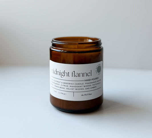 Midnight Flannel 7oz Candle