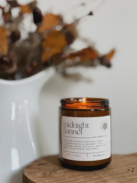 Midnight Flannel 7oz Candle