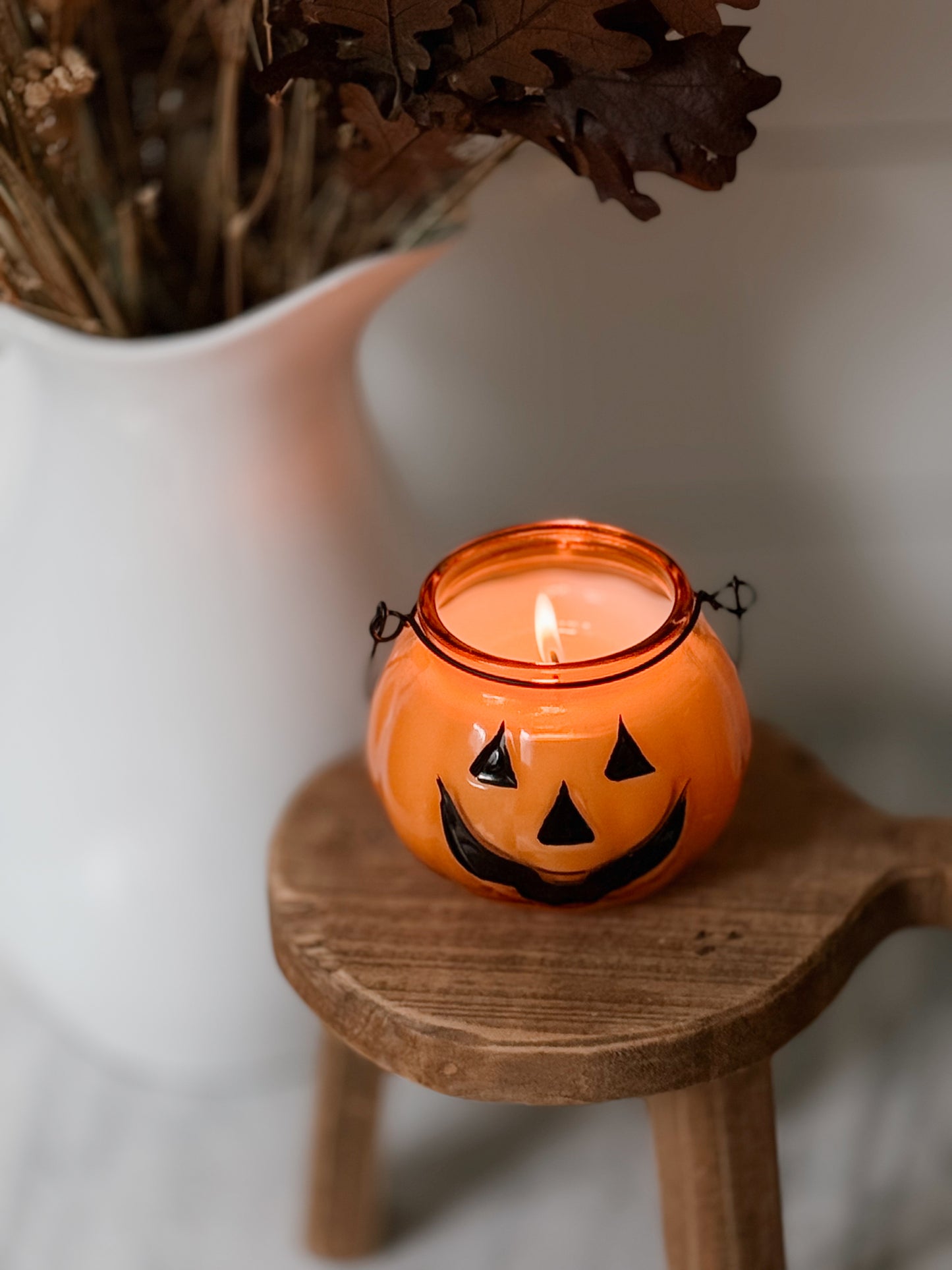 Jack O' Lantern Pumpkin 12oz Candle (Orange)