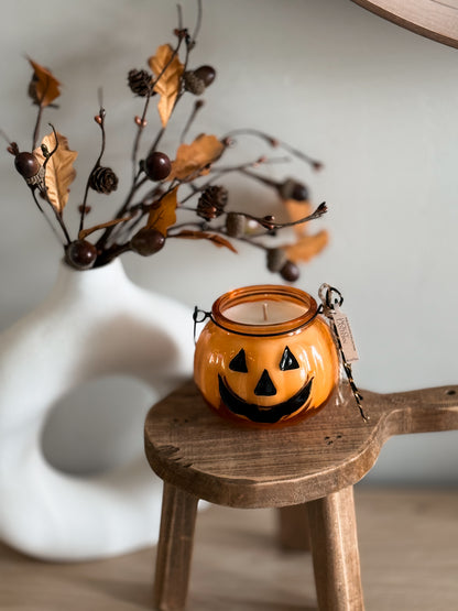 Jack O' Lantern Pumpkin 12oz Candle (Orange)