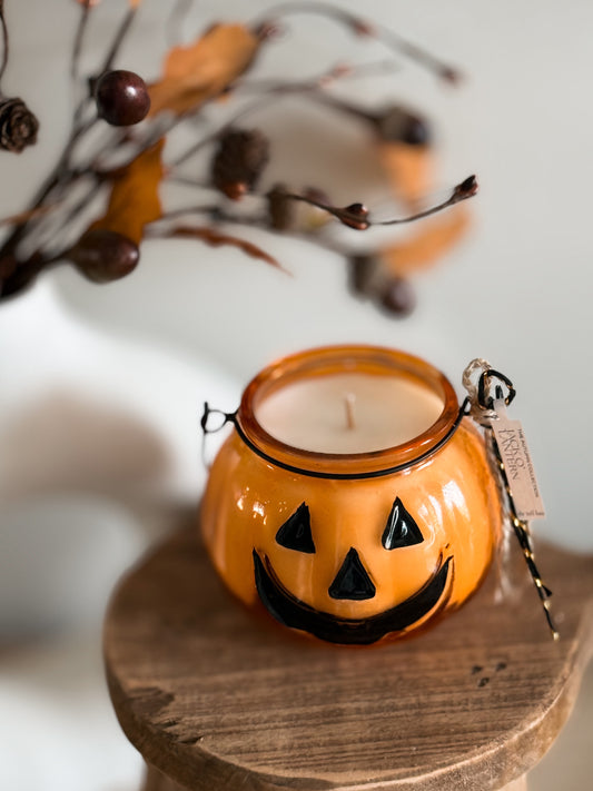 Jack O' Lantern Pumpkin 12oz Candle (Orange)